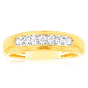 1/4 Carat Diamond Gents Ring in 10ct Yellow Gold