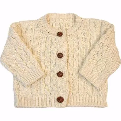 1558 - Unisex Classic Aran Knit Button Front Cardigan