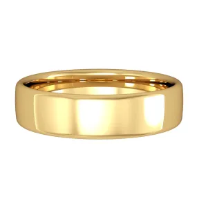 18ct Yellow Gold Bombe Court Style Wedding Band - 5mm