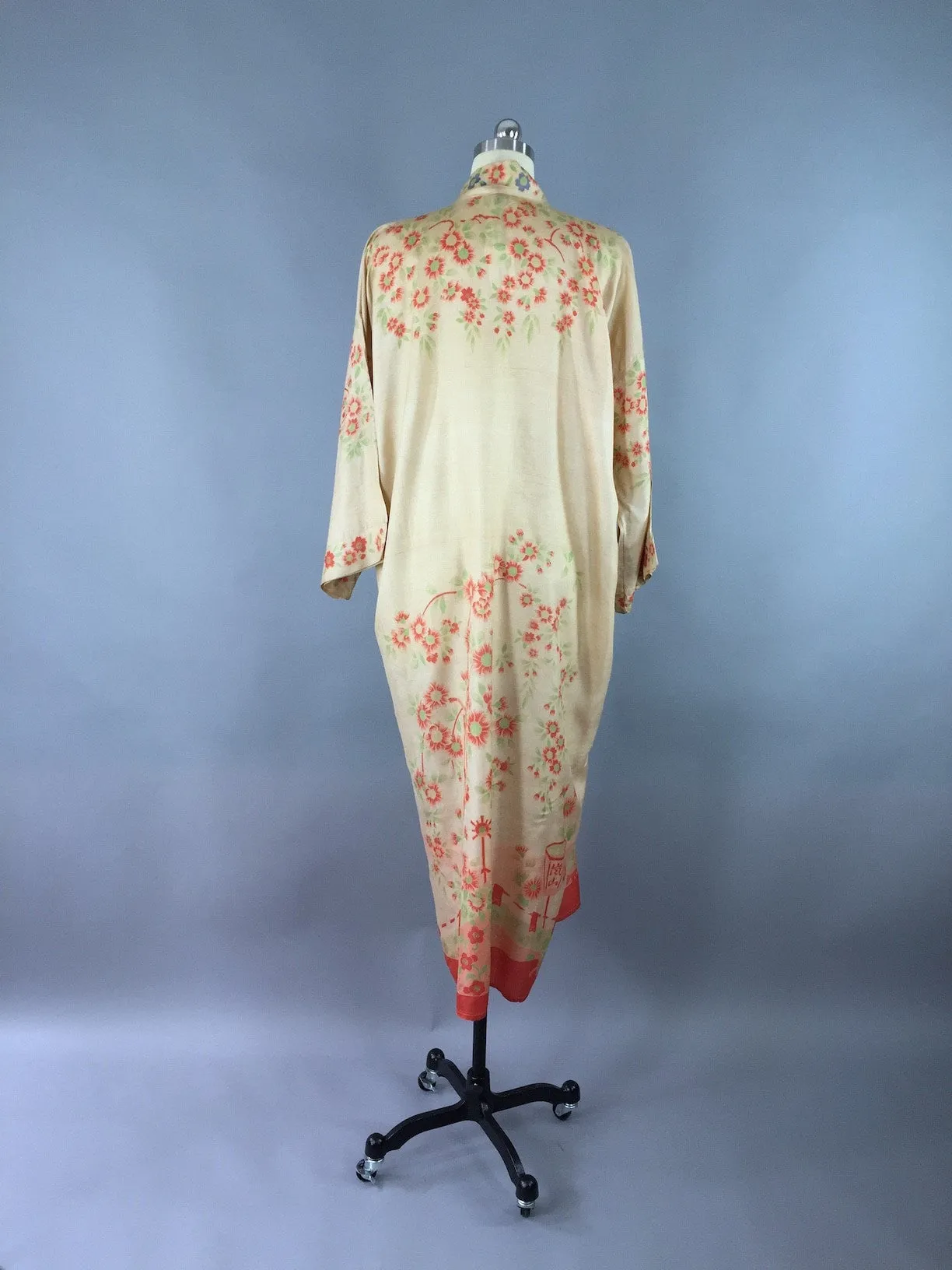 1920s Vintage Silk Kimono Robe / Art Deco 20s