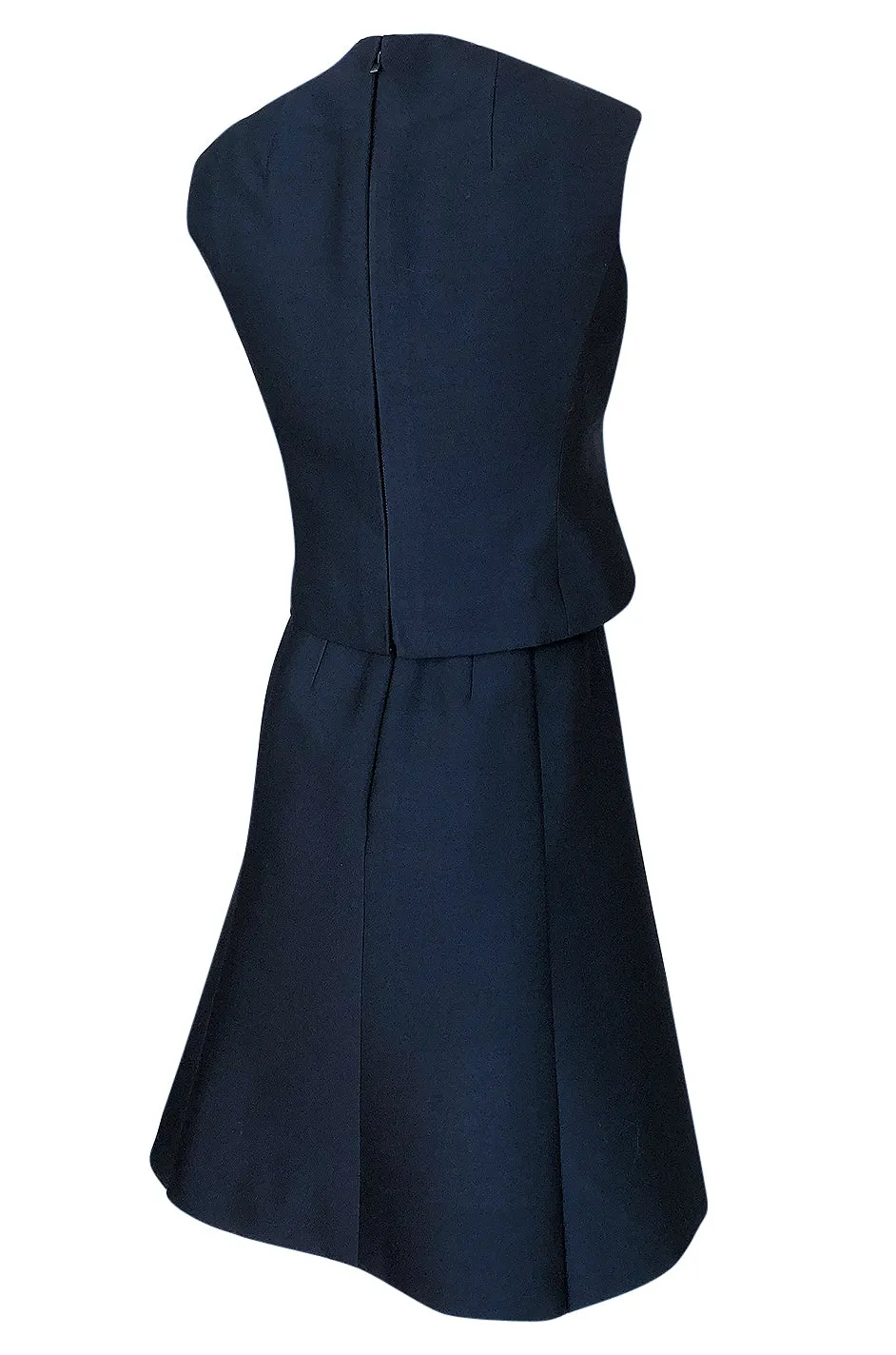 1950s Christian Dior Midnight Blue Demi-Couture 3 Piece Dress Suit