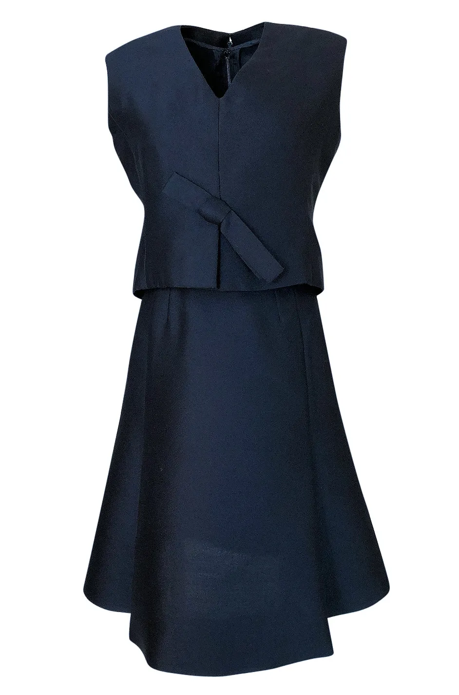 1950s Christian Dior Midnight Blue Demi-Couture 3 Piece Dress Suit