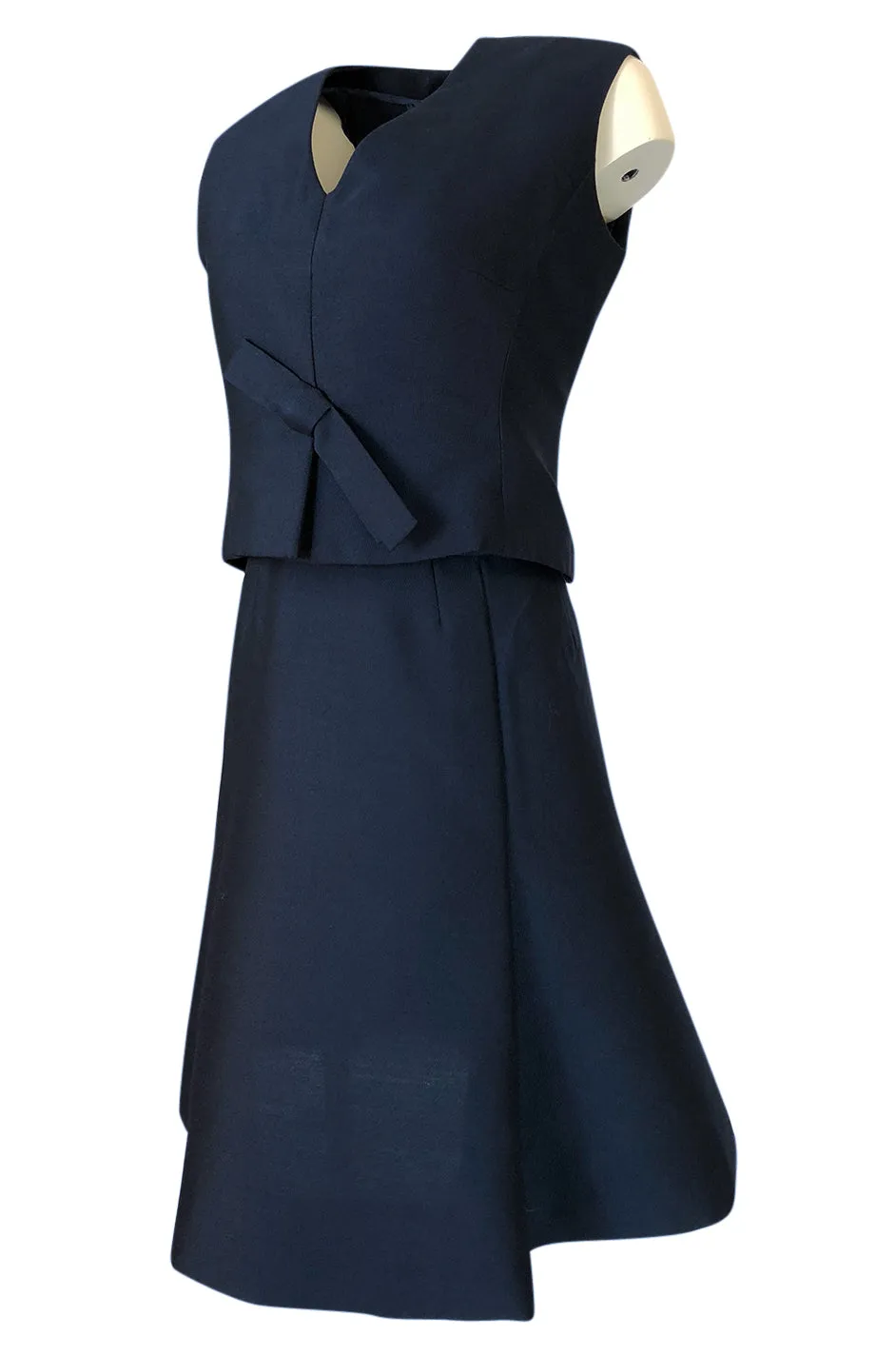 1950s Christian Dior Midnight Blue Demi-Couture 3 Piece Dress Suit