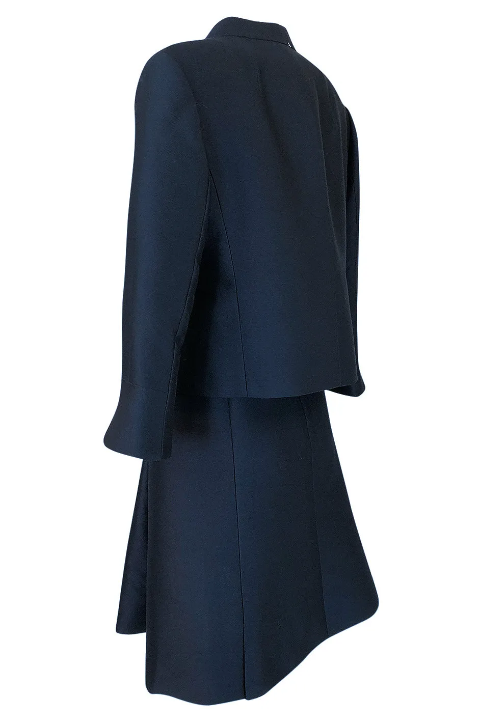 1950s Christian Dior Midnight Blue Demi-Couture 3 Piece Dress Suit