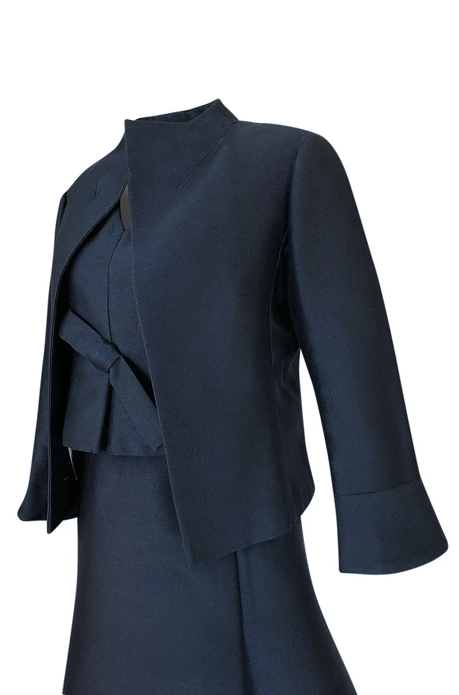 1950s Christian Dior Midnight Blue Demi-Couture 3 Piece Dress Suit