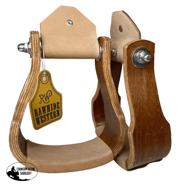 22168 - Wooden stirrup with leather foot pad