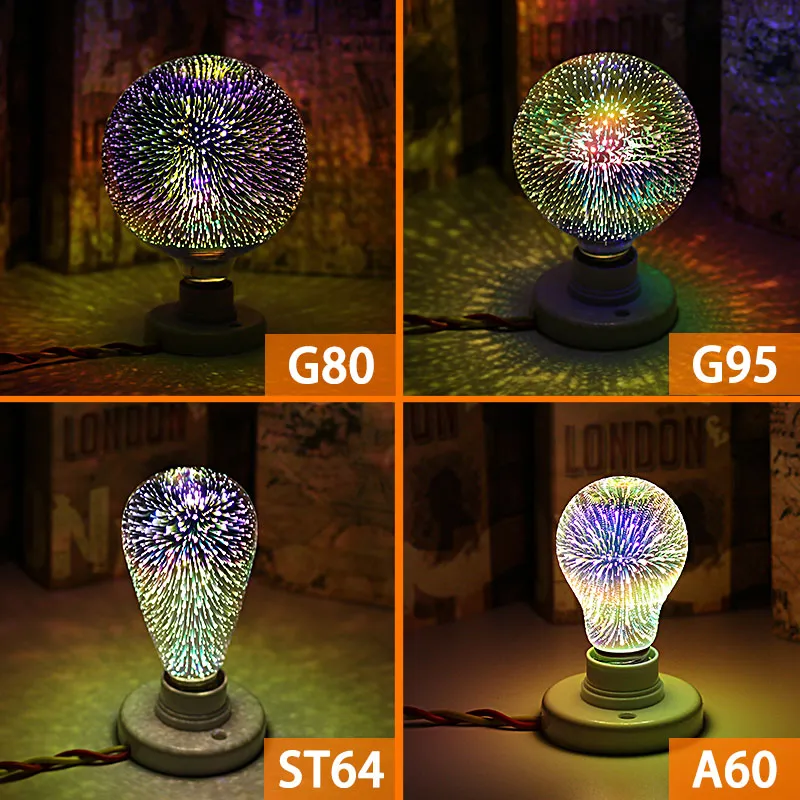 3D Fireworks Holiday Lamp