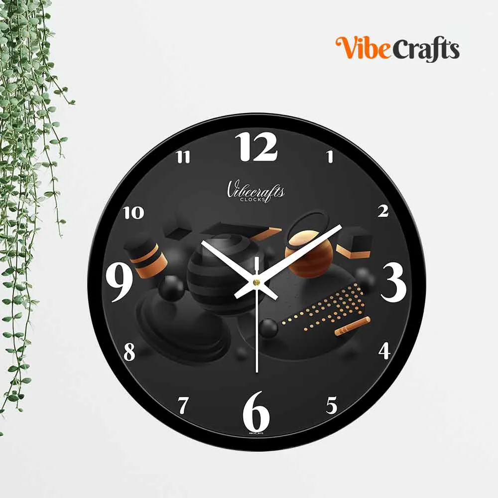 3D Geometric Shapes Designer Wall Clock