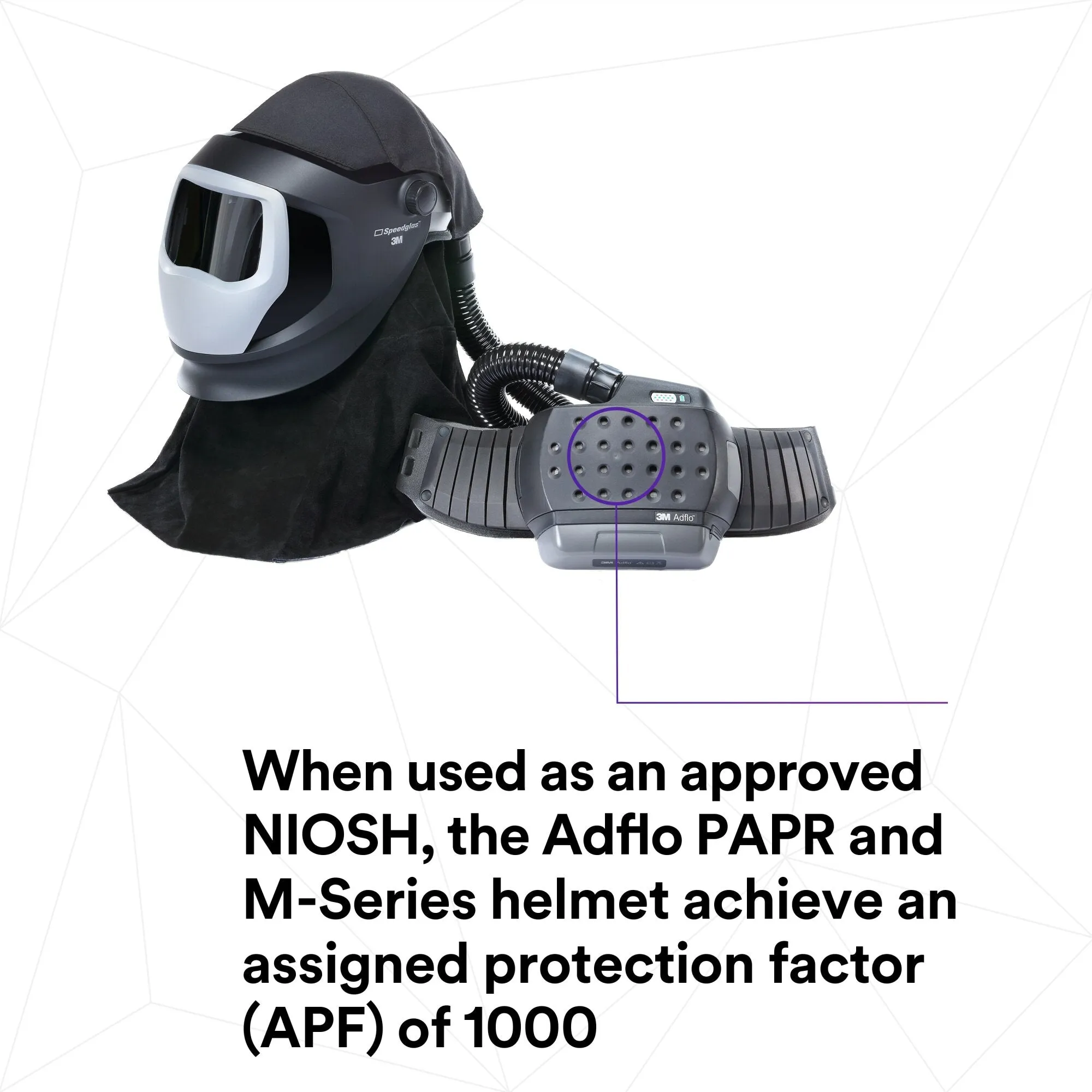 3M Adflo PAPR and Versaflo M-Series Helmet Kit w Speedglas WeldingShield