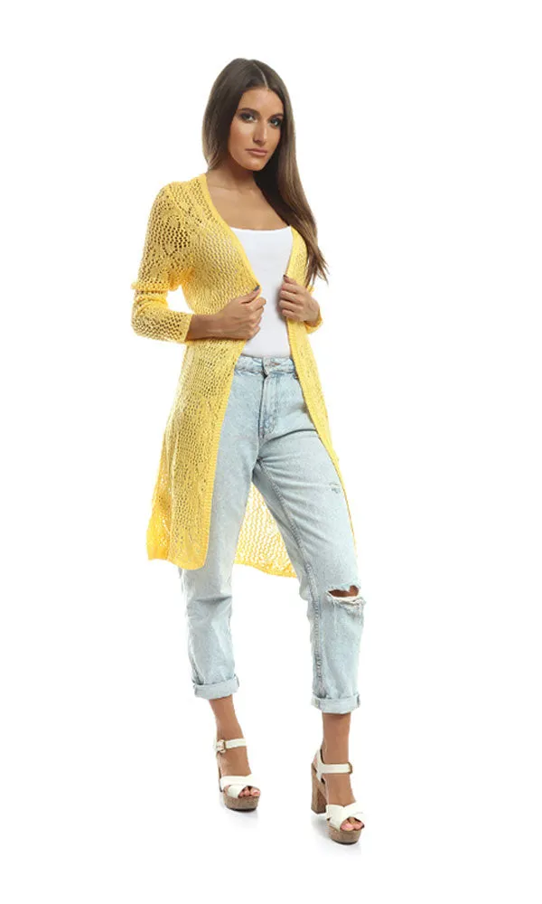 47323 Medi Sleeves Cardigan - Yellow