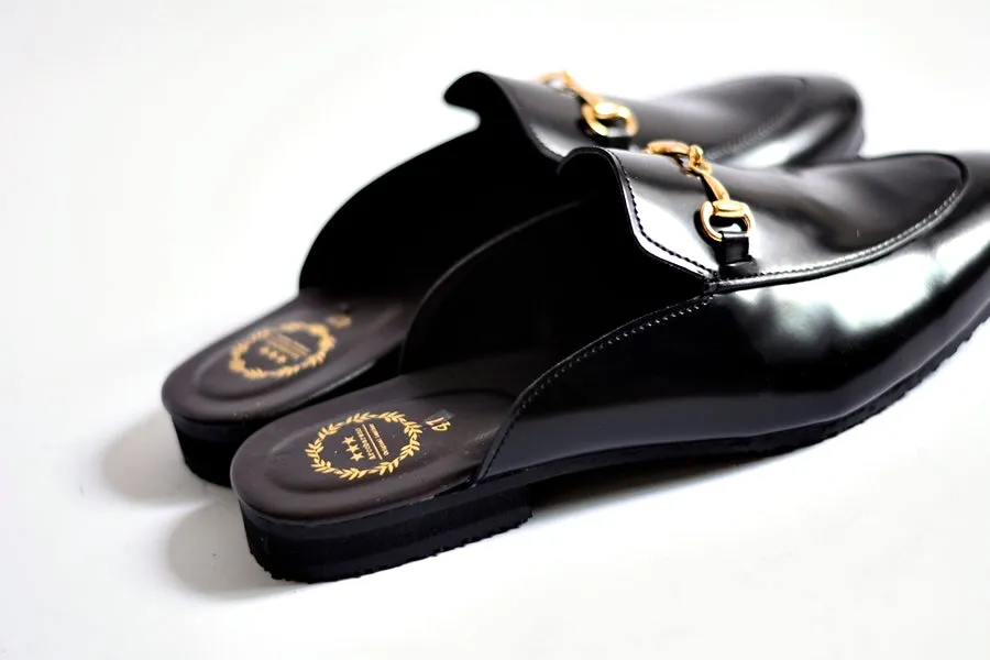 701 Horsebit Slipper Piano Black