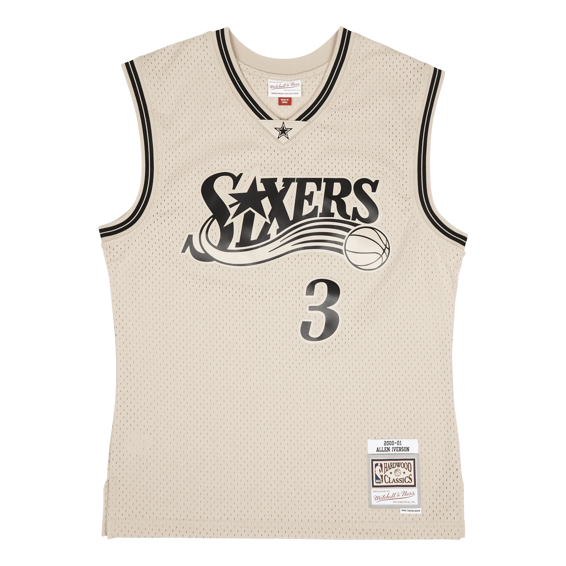 76ers Khaki Swingman Jersey