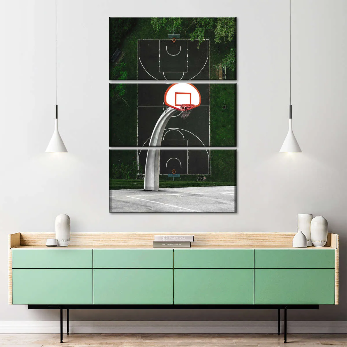 A Basketball Court Wall Art