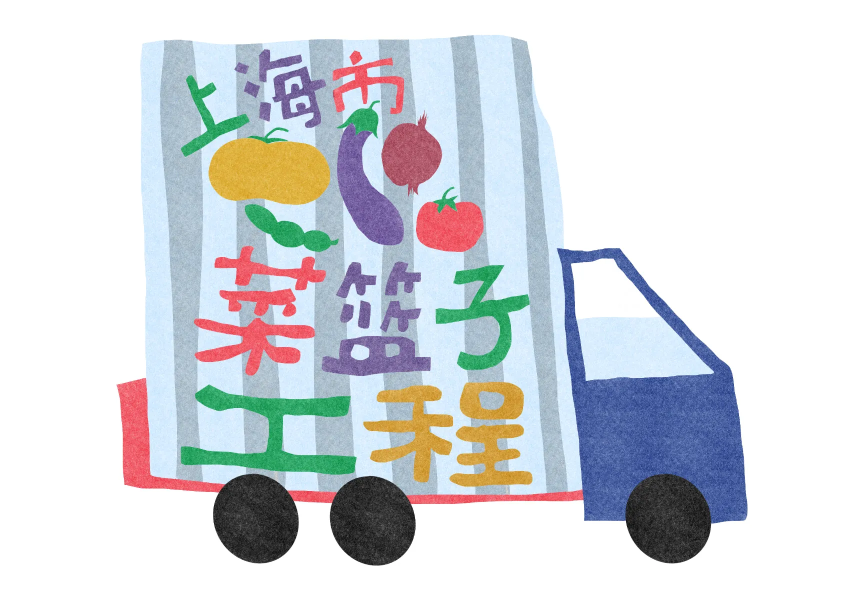 A vegetable truck en route to Shanghai