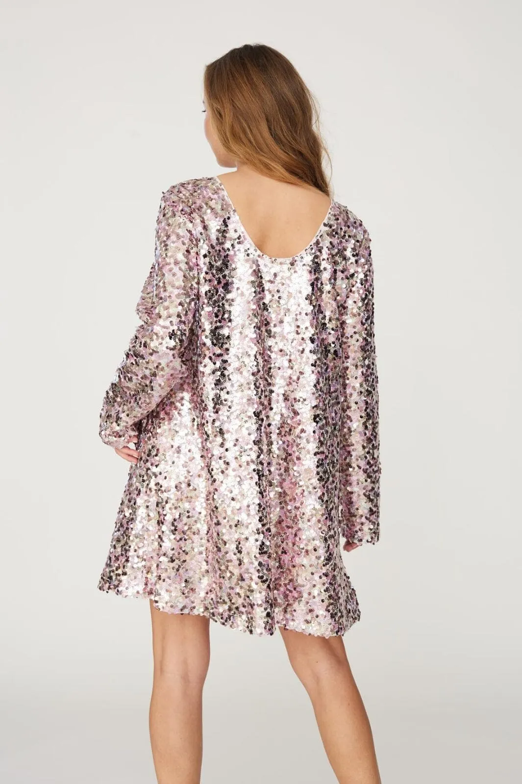 A-VIEW - Sequin Dress - 298 Rose