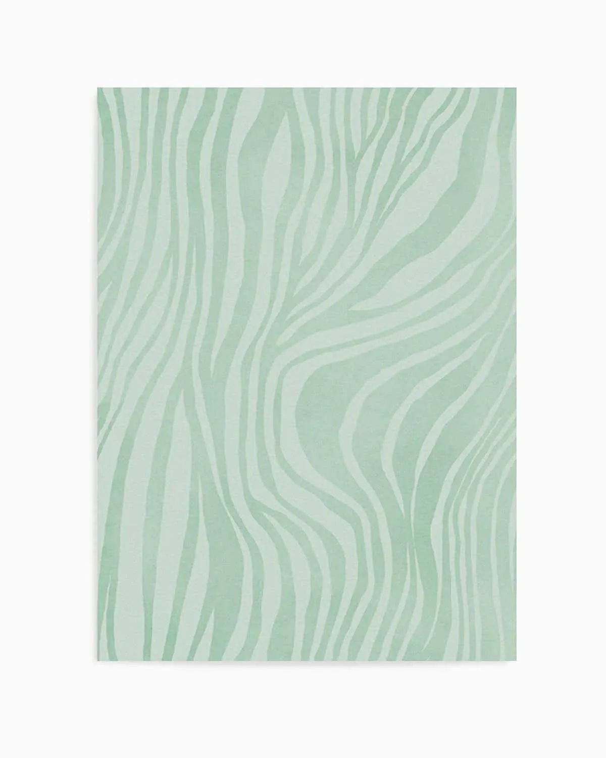 Abstract Green Lines Art Print