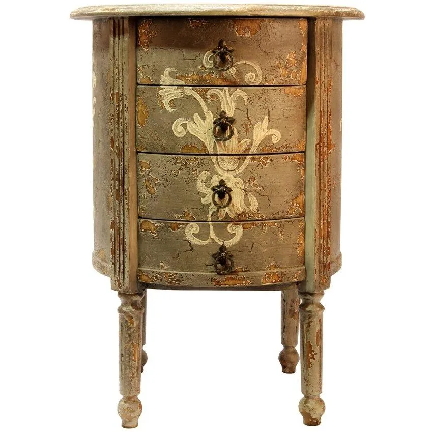 Aged Painted Bellini Accent Table