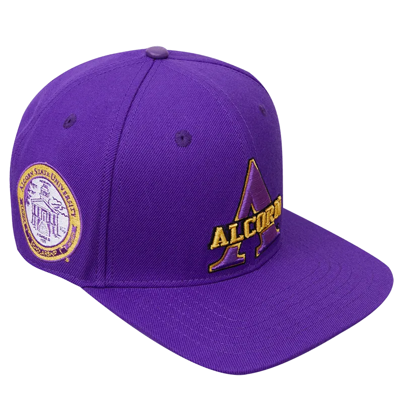 ALCORN STATE UNIVERSITY CLASSIC UNISEX WOOL SNAPBACK HAT (PURPLE)