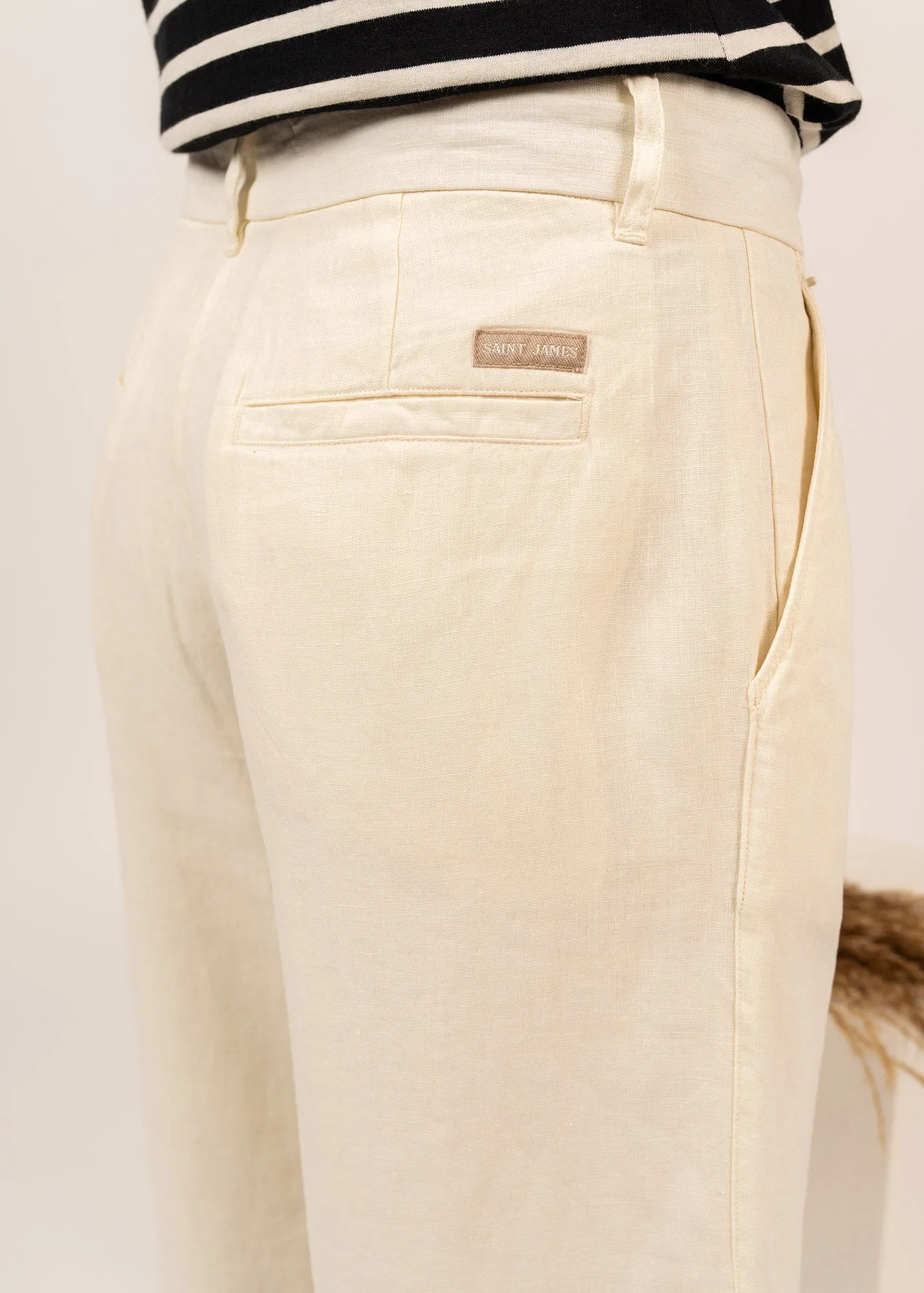 ALINE - Straight-Leg Pants | 100% Linen (IVORY)