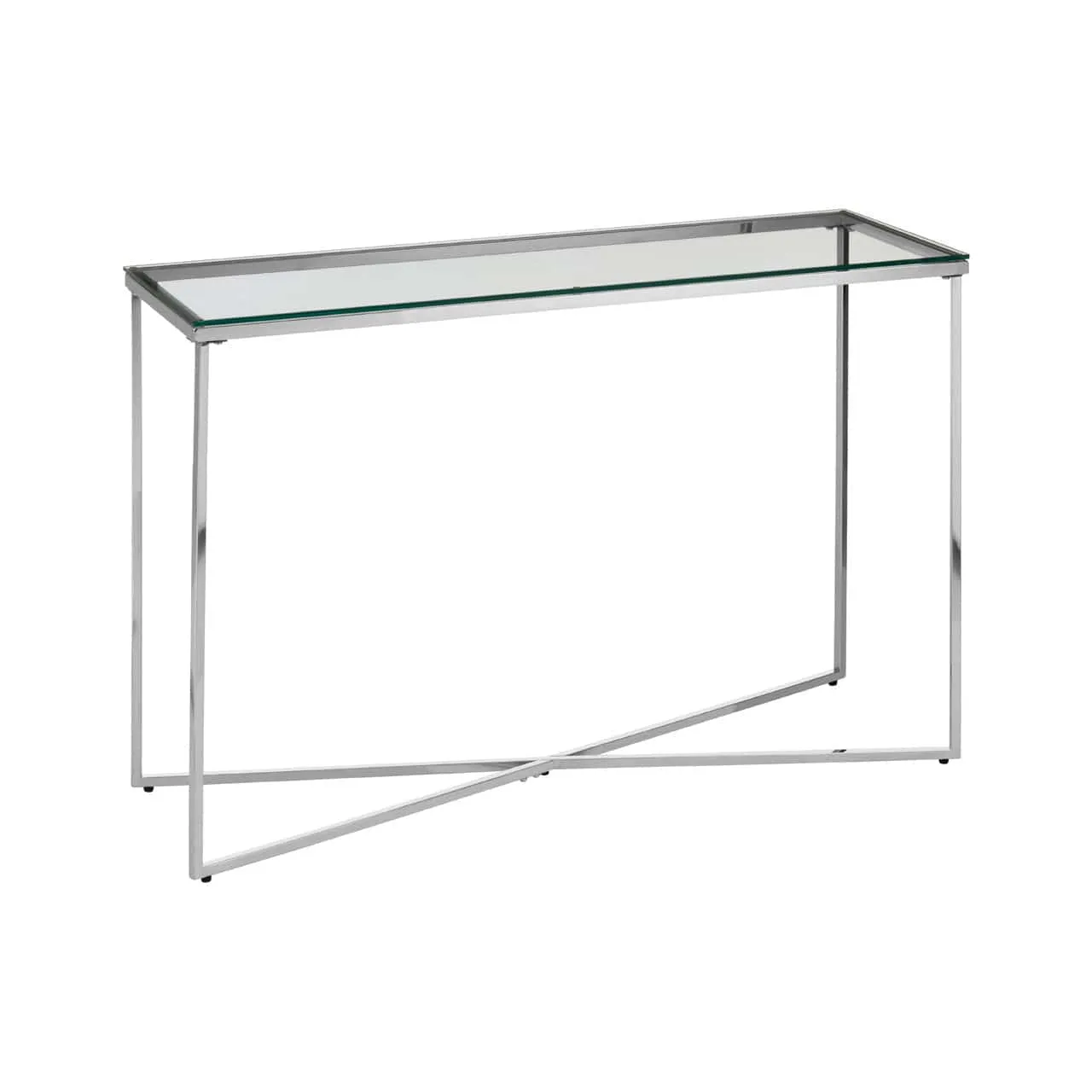 Allure Silver Cross Base Console Table