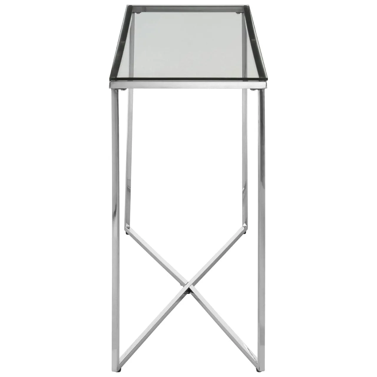 Allure Silver Cross Base Console Table