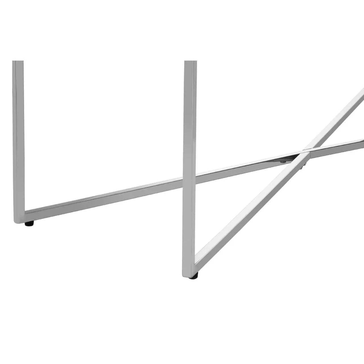 Allure Silver Cross Base Console Table