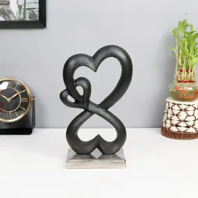 Aluminium Family Heart Small Sculpture | Multiple Colors