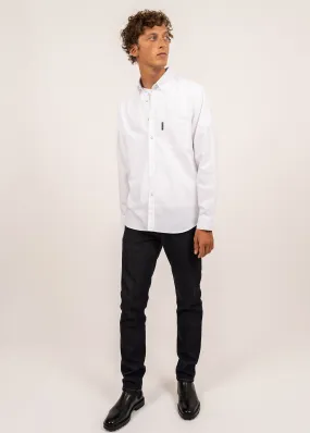 Amboise long sleeve shirt - regular fit, in cotton oxford (BLANC)