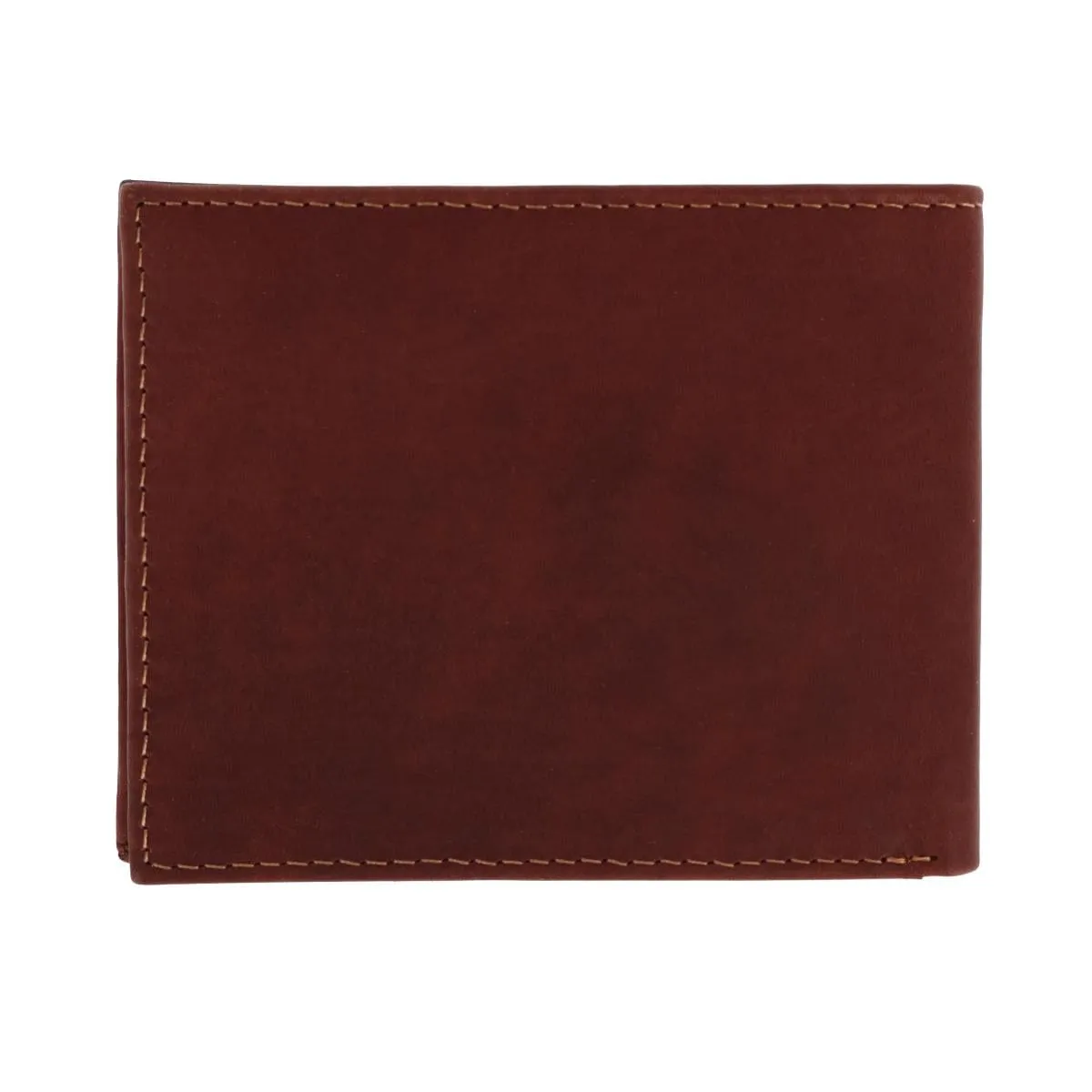 American Bison Men's Oil Pull Up Leather Slim Bifold Wallet