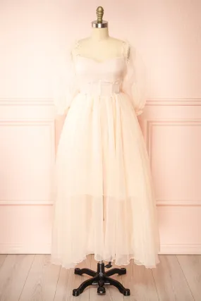 Amore | Light Pink Tulle Midi Dress