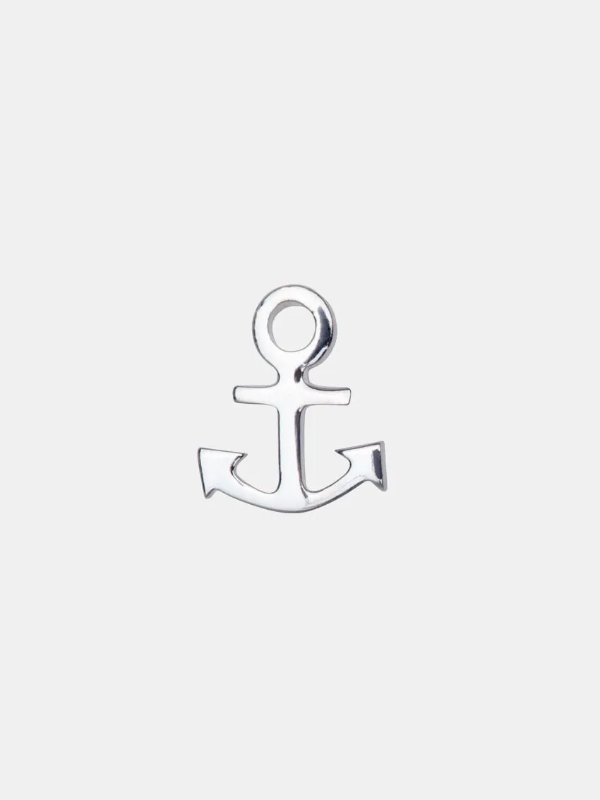 Anchor Ear Stud Silver