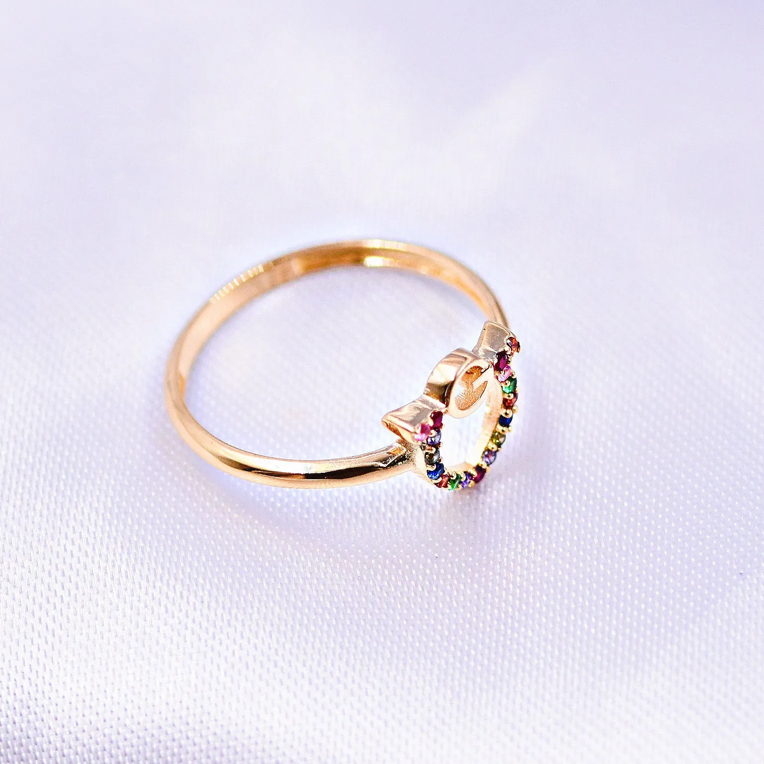 Anillo Midi Colores Talla 7