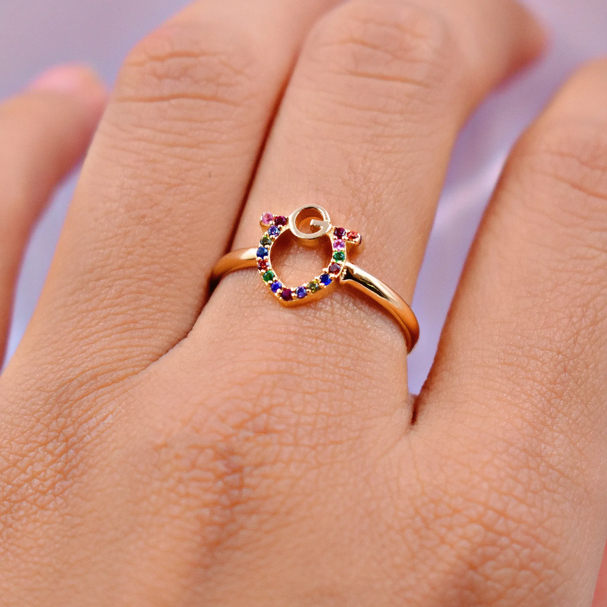 Anillo Midi Colores Talla 7