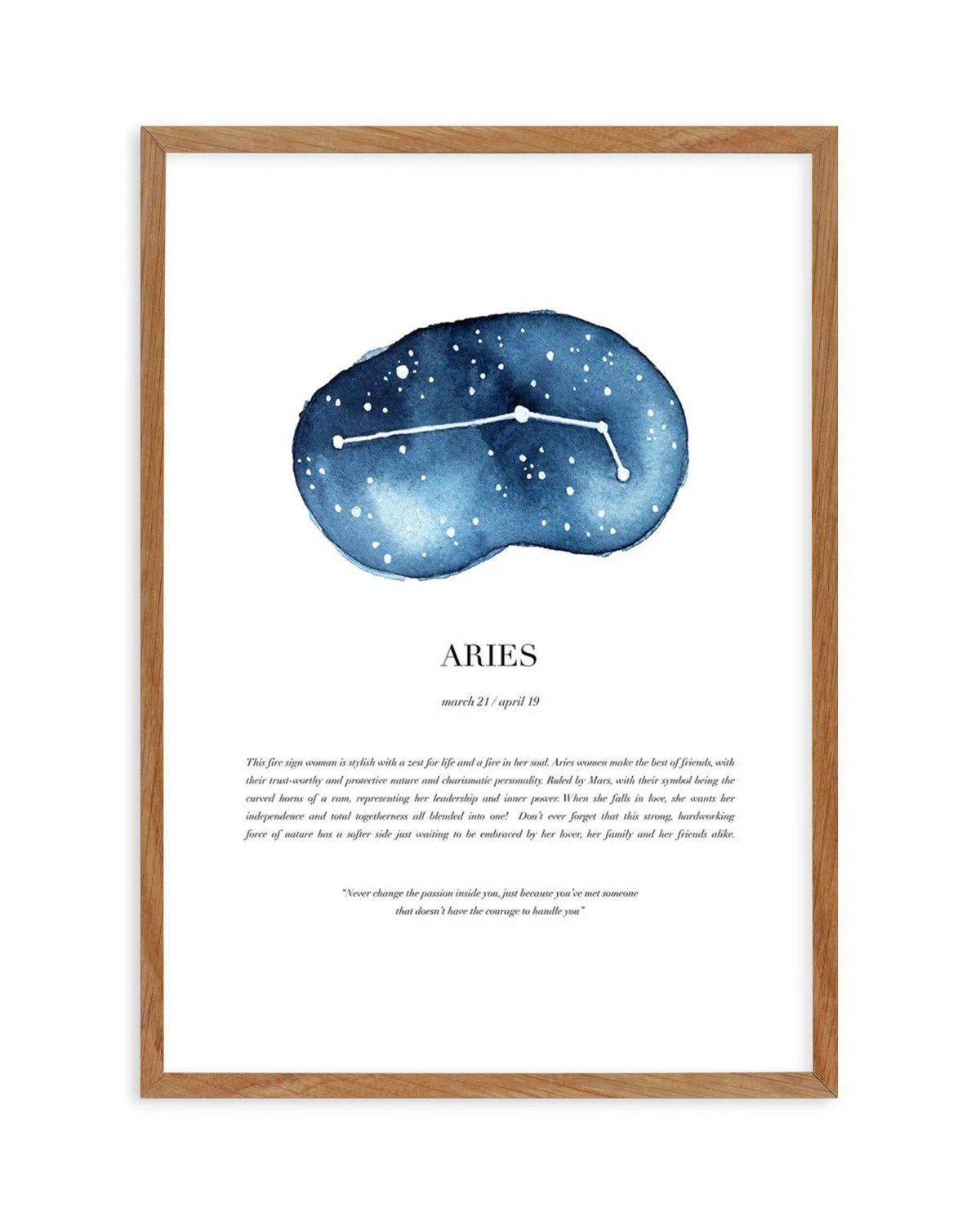 Aries | Watercolour Zodiac Art Print