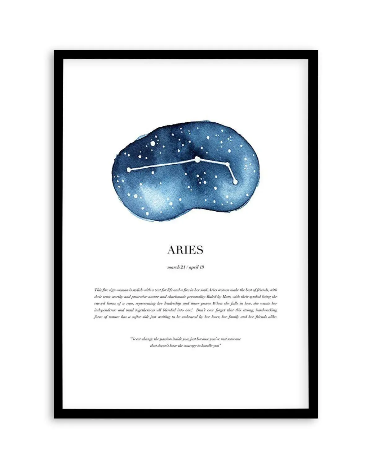 Aries | Watercolour Zodiac Art Print