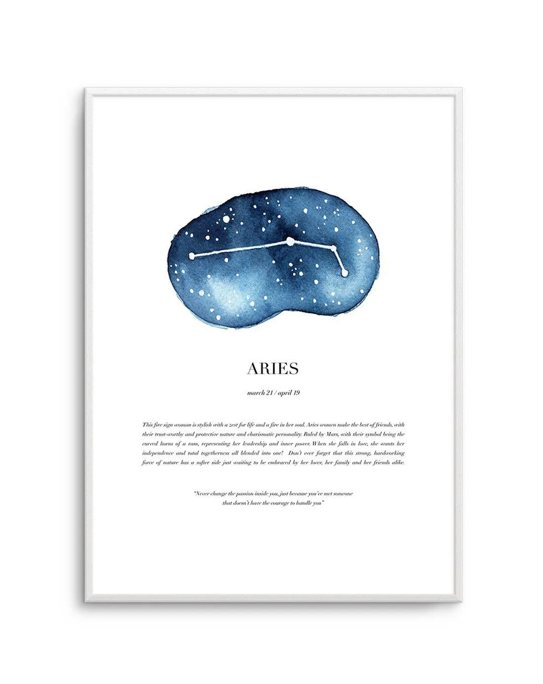 Aries | Watercolour Zodiac Art Print