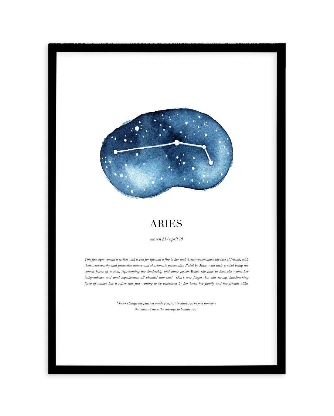 Aries | Watercolour Zodiac Art Print