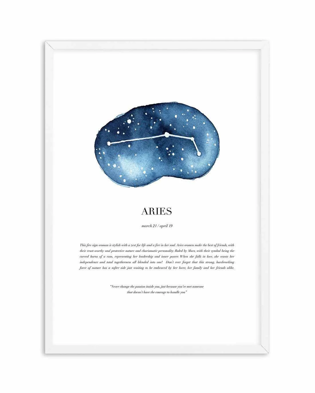 Aries | Watercolour Zodiac Art Print