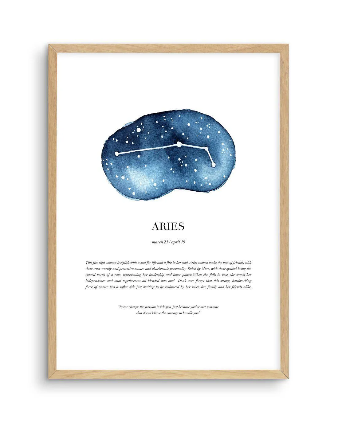 Aries | Watercolour Zodiac Art Print