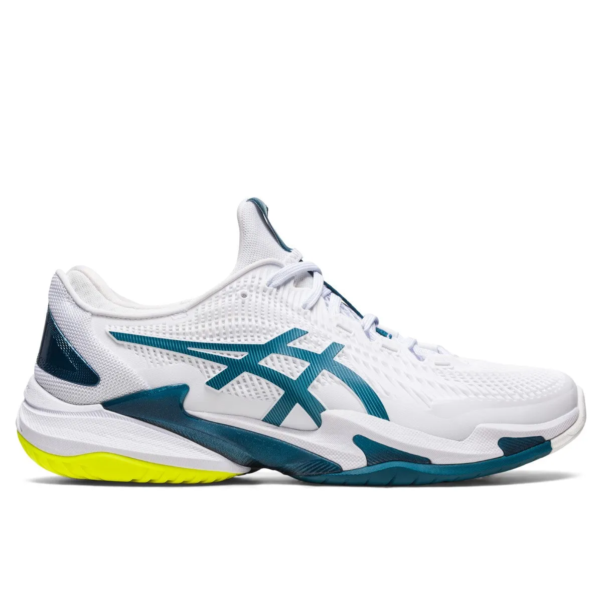 Asics Court FF 3 Men White Gris Blue אסיקס נעלי טניס לגברים לבן