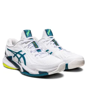 Asics Court FF 3 Men White Gris Blue אסיקס נעלי טניס לגברים לבן