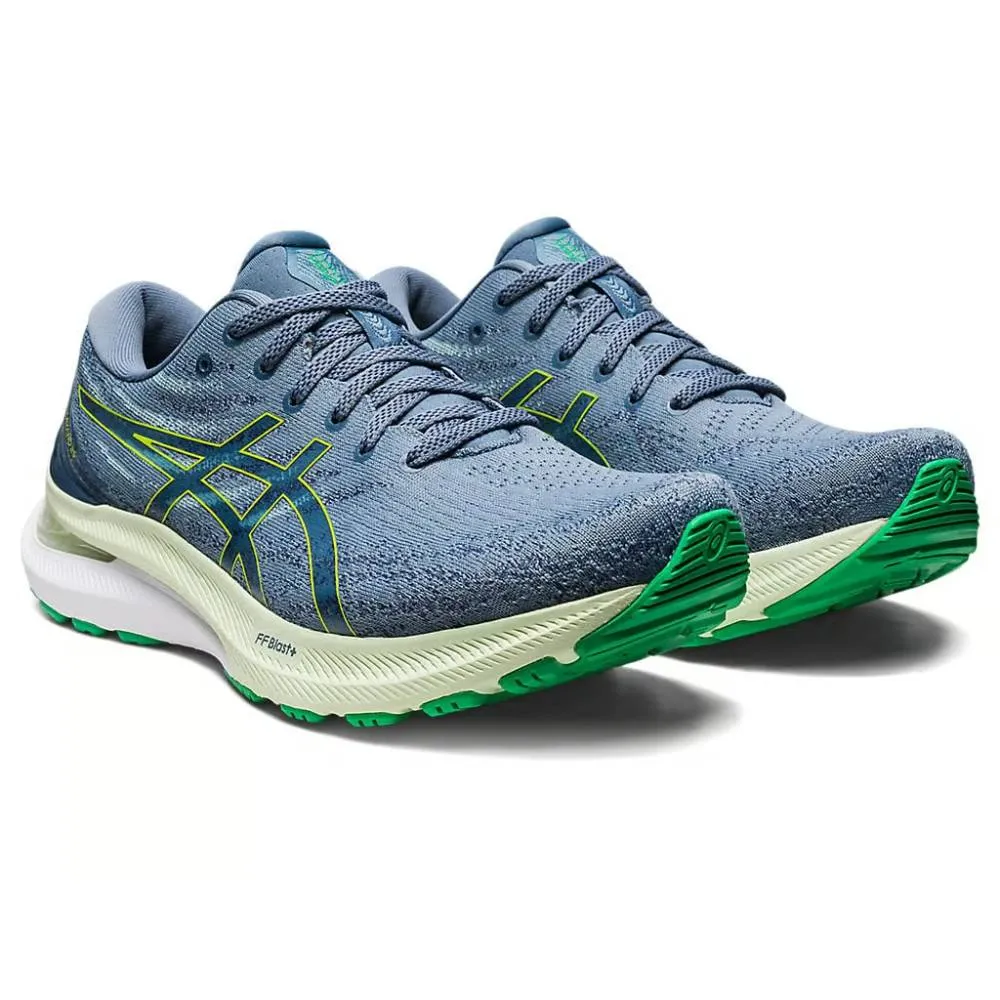 ASICS Men's Gel-Kayano 29 Running Shoe (Steel Blue/Lime Zest)