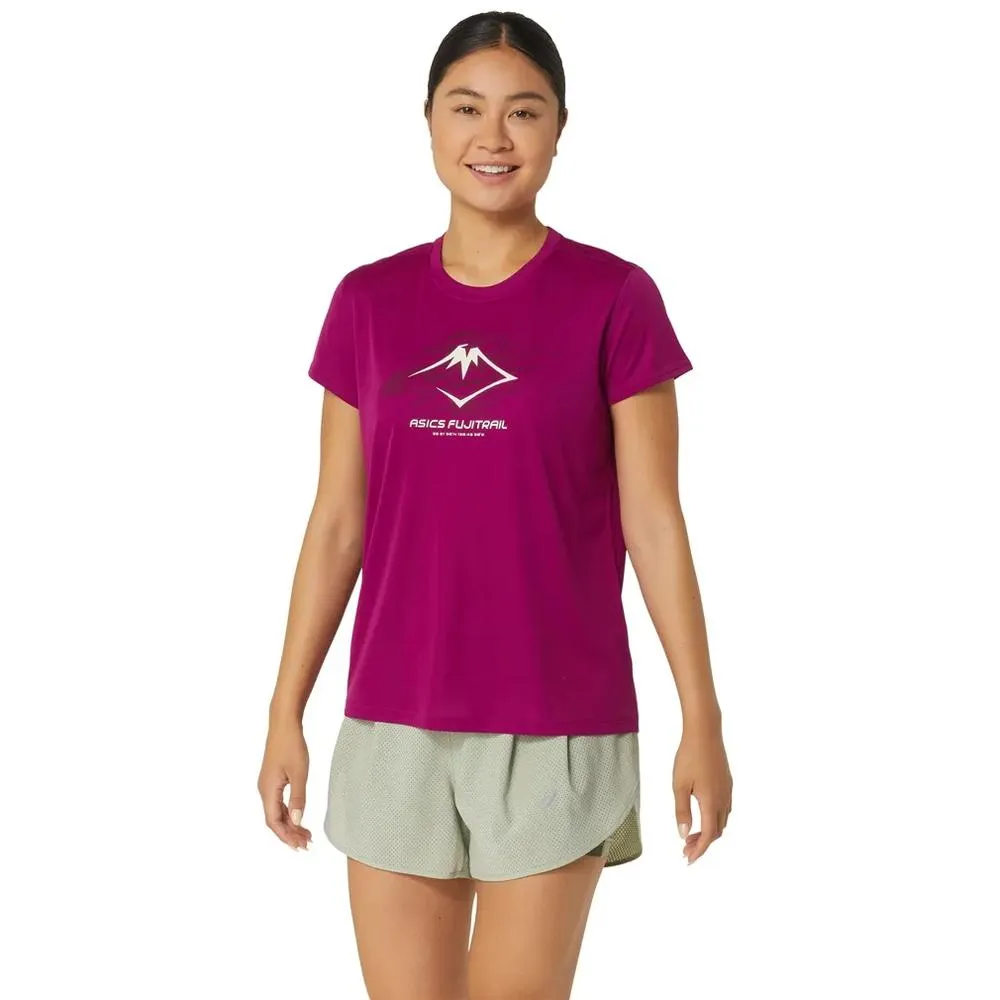 Asics Remeras Femenino Running Fujitrail_Logo_Ss_Top Blackberry