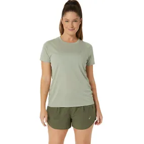 Asics Remeras Femenino Running Silver_Ss_Top Olive_Grey