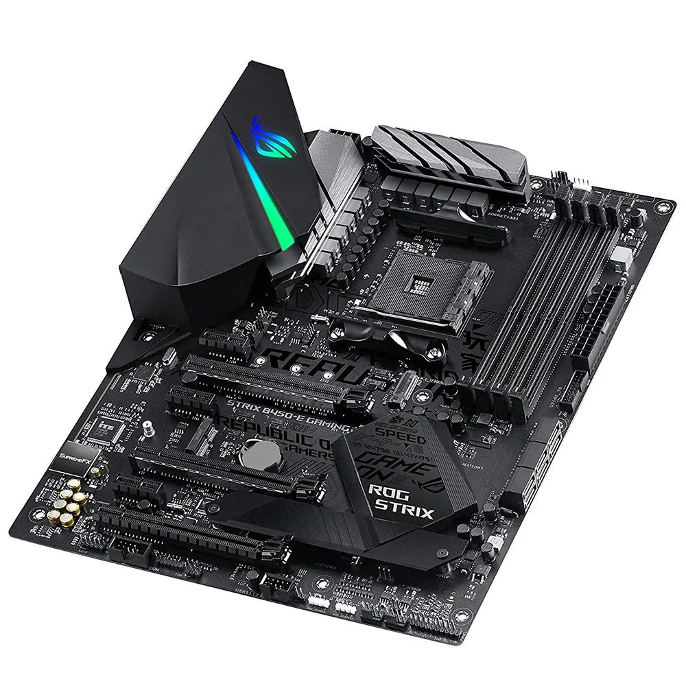 ASUS ROG STRIX B450-E AMD AM4 ATX Gaming Motherboard with Dual PCIe M.2 and AMD StoreMI