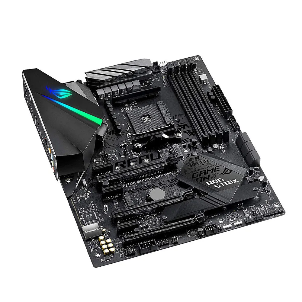 ASUS ROG STRIX B450-E AMD AM4 ATX Gaming Motherboard with Dual PCIe M.2 and AMD StoreMI