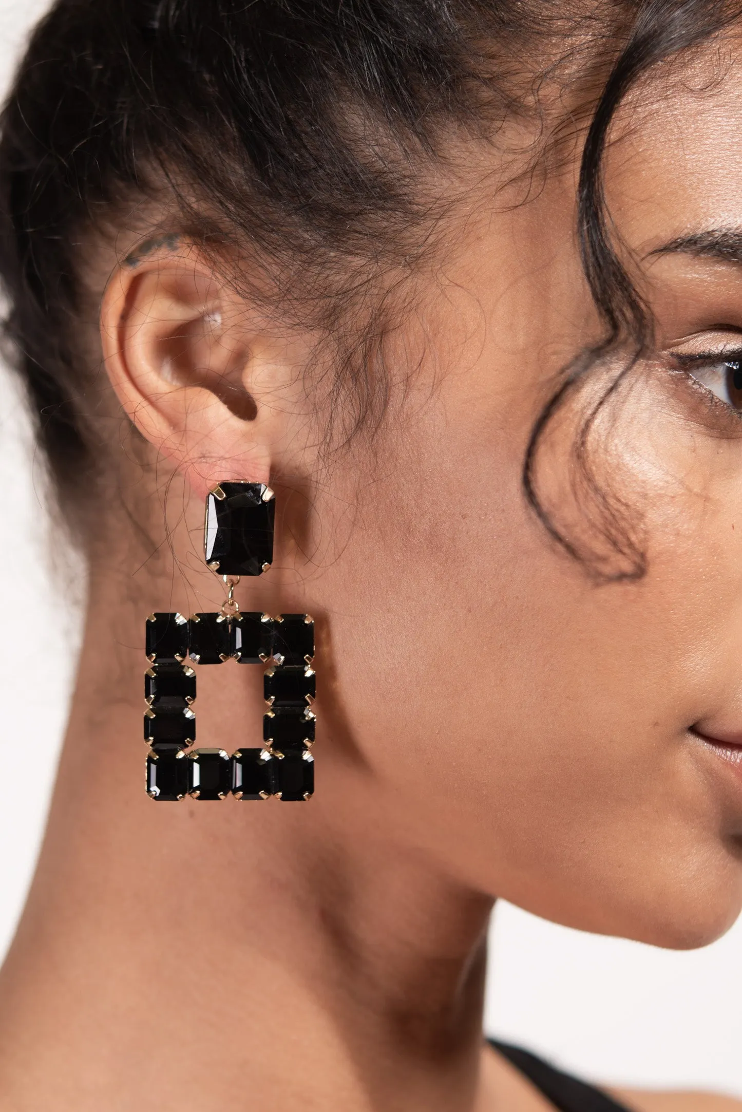 Audra Open Square Earrings