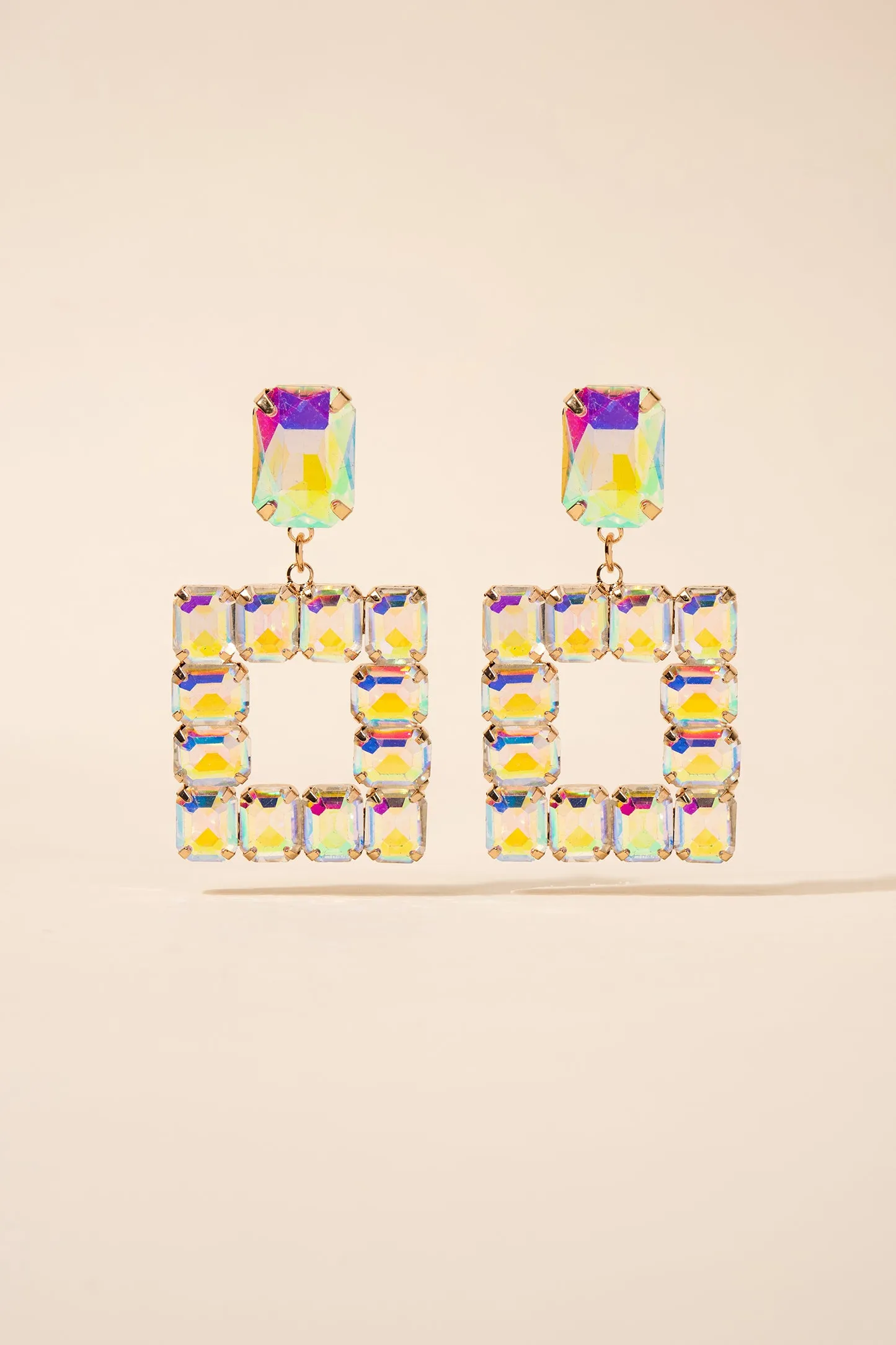 Audra Open Square Earrings