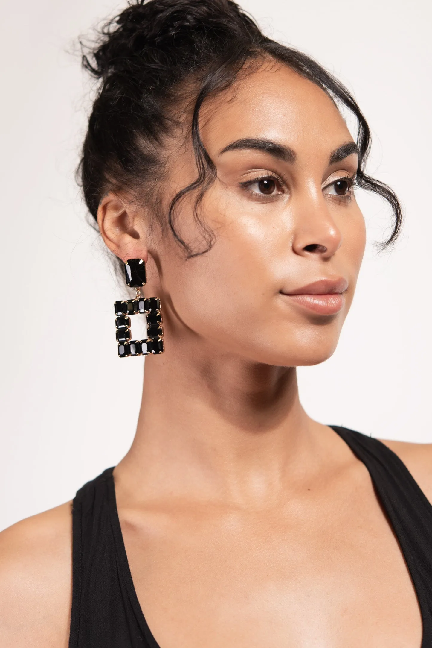 Audra Open Square Earrings