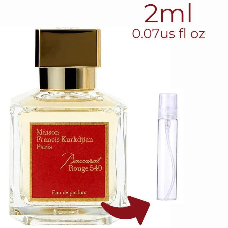 Baccarat Rouge 540 Maison Francis Kurkdjian for women and men Decant Fragrance Samples